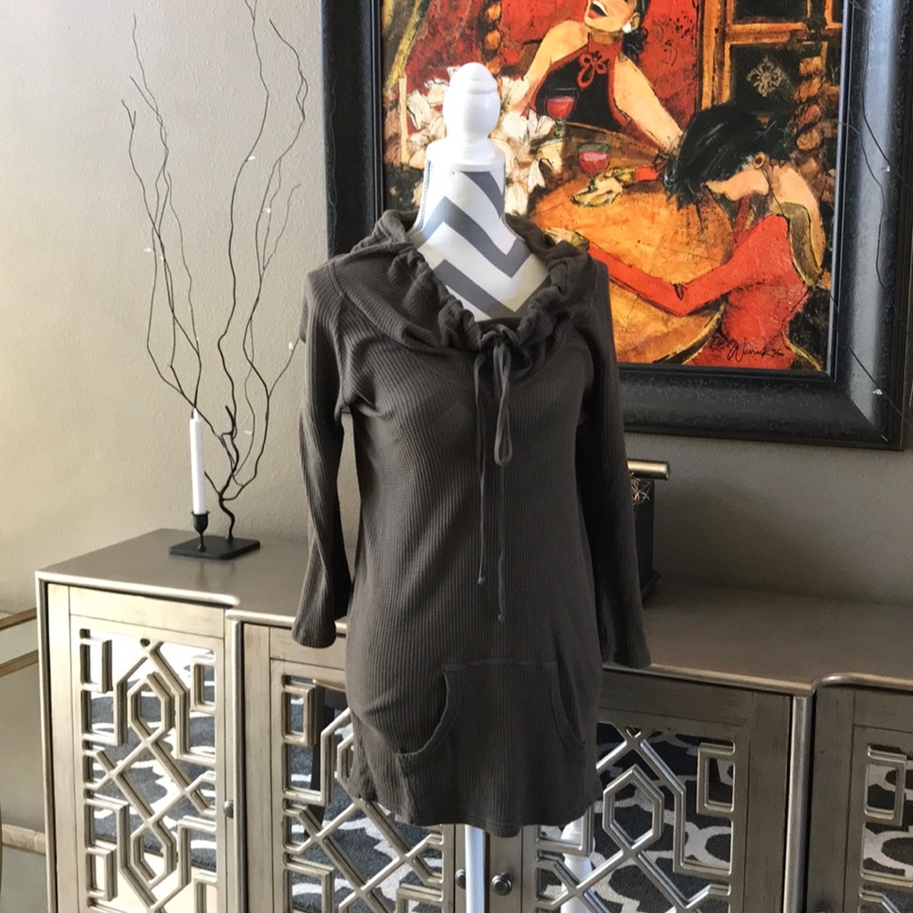 Olive Green super lightweight Tunic  100% Cotton